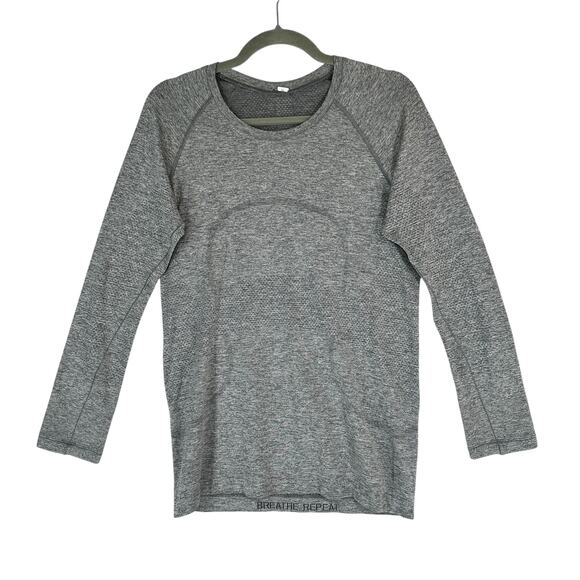 Lululemon Swiftly Tech Long Sleeve Top Women’s Size 10 Gray Athletic Running - Picture 1 of 8